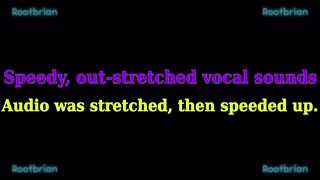 Speedy out-stretched vocal sounds (soundtrack)