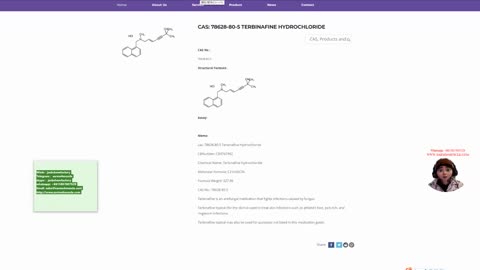 cas: 78628-80-5 Terbinafine Hydrochloride