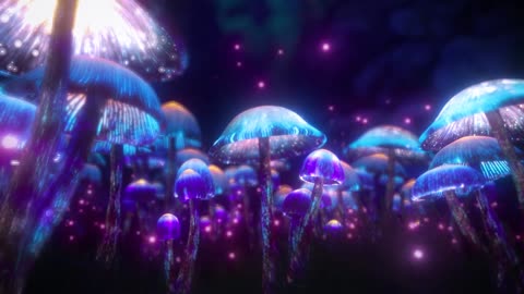 Ambient Mushroom Forest | ASMR Relaxation, Stress Relief, Binaural Beats, Cosmic Energy 🍄