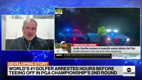Star golfer Scottie Scheffler arrested prior to start of PGA Championship's 2nd round ABC News