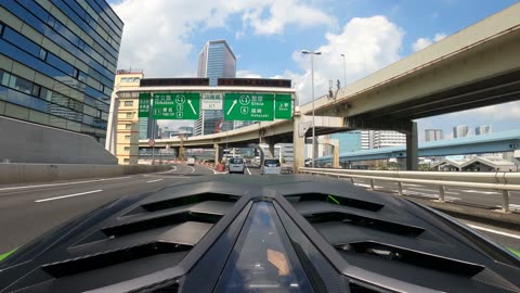 【Driving Japan】Tokyo Skyline Expressway 4K with Lambo Aventador