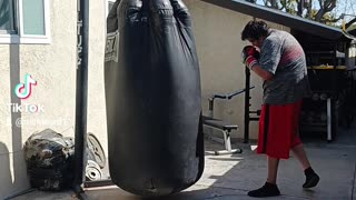 500 Pound Punching Bag Workout Part 52. Boxing Warmup!