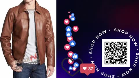 MEN'S CASUAL || BROWN || LEATHER JACKET