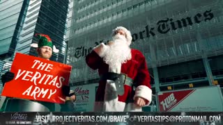James O'Keefe Trolls the New York Times With Santa Costume and Bags of Coal