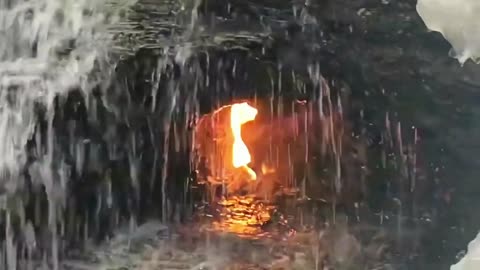 Ever heard of the Eternal Fire Falls? Waterfalls with water and fire,