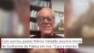 Com sorriso, pastor anuncia morte de Guilherme de Pádua em live: “Caiu e morreu”