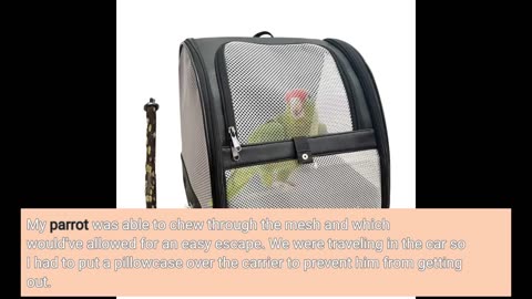 Bird Carrier Backpack #Cage (Grey) Carrier with-Overview