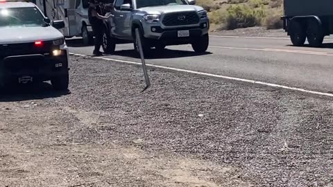 Dramatic Arrest of Climate Activists Blocking Road to Burning Man Event in Nevada