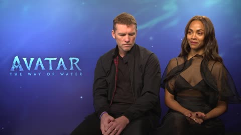 AVATAR_ THE WAY OF WATER (2022) Sam Worthington & Zoe Saldana Official Interview