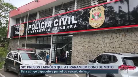 SP: câmera acoplada em moto registra tiro em piloto | Primeiro Impacto (25/10/22)