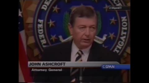 John Ashcroft Media Announcement Regarding the 9/11 Attacks (9-18-2001)