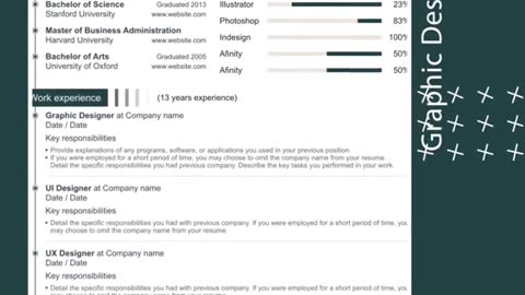 Graphic Designer resume template | FinishResume.com #resume #microsoftword #template