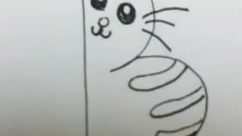 Cute Kitty-Easy drawing tricks#shorts#virals#tiktoks