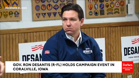 JUST IN- DeSantis Takes Questions From Voters In Coralville, Iowa