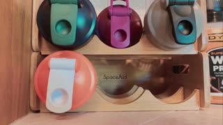 SpaceAid Bamboo Water Bottle Organizer