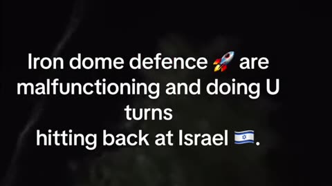 IRON DOME MALFUNCTIONING-U TURNS ON ISRAEL CAUSING CASUALTIES