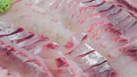 Amazing Cutting !! Raw Squid Mullet