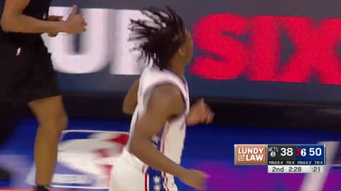 Tyrese Maxey with 20 PTS in the 1H! Sixers fighting for playoff seeding in the East