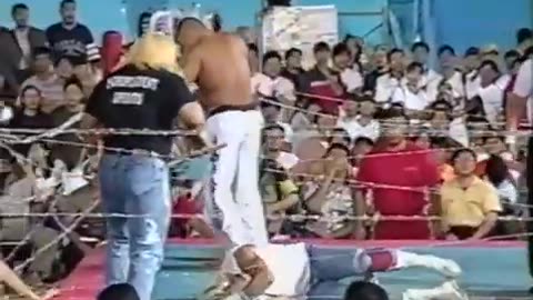 (1997.08.25) Shinzaki, Ricky Fuji & Ricky Morton vs. Gladiator, Mr. Gannosuke & Super Leather - FMW