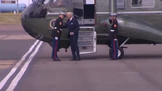 Bumbling Biden COMPLETELY Ignores Marine Saluting Him