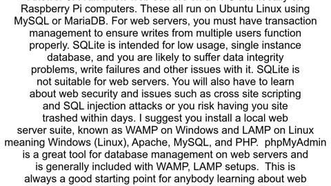 Is SQLite suitable for web site usage