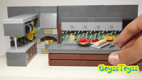 Luxurious Kitchen Set with Large Refrigerator to Store Vegetables and Fruits