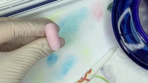 Nail watercolor painting