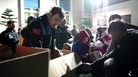 Young quake survivor surprised with birthday cake