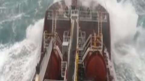 Conquering the Fury: Big Ships Battling Monstrous Storms and Giant Waves #extremeweather