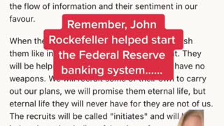 Politics - 2022 John D Rockefeller Masonic Creed Read NWO Globalist Plan