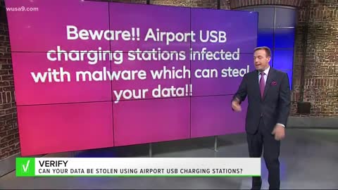 🐾VERIFY Yes, 🐾your mobile data can be hacked when using airport USB charging stations🐾