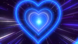 343. Blue Heart Background💙Comic Speed Zoom Lines Background Tunnel Background Video Loop