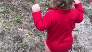 Excited Dog Knocks Kid Into Dirt