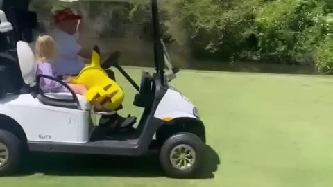 Grandpa Trump - Just your average Saturday golfing with Grandpa and Pikachu.