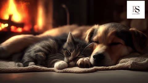 Cat & Dog Sleeping