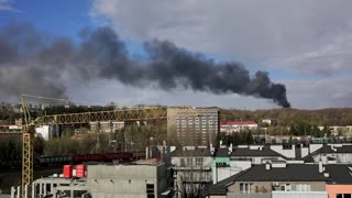 Smoke billows out from Lviv after reports of blasts