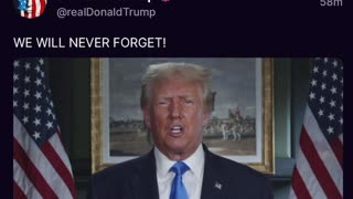 Trump: WE WILL NEVER FORGET‼️‼️ Where there was once darkness, there is now LIGHT.💥