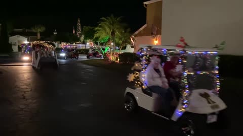 2020 Christmas Golf Cart Parade through Raintree