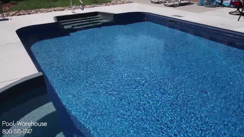 16 x 32 Rectangle Swimming Pool with In Pool Spa From Pool Warehouse