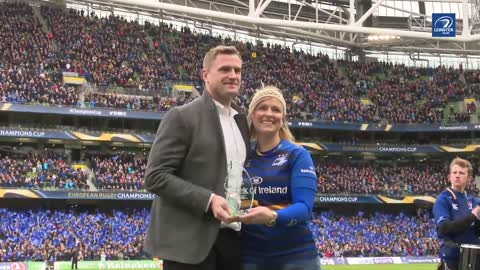 Jamie Heaslip honoured at Aviva Stadium ahead of Leinster v Saracens