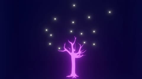 Glowing Tree with Lights made in Blender 2.83