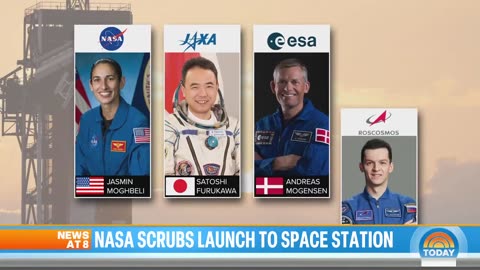NASA SCRUBS LAUNCH TO SPACE STATION