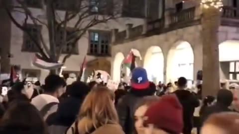 Pro-Palestine protesters disrupt a Christmas/New Year’s Eve event in Stuttgart, Germany