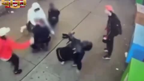 A mob of illegal aliens brutally attacked two NYPD officers