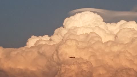 Plane catch in Clouds