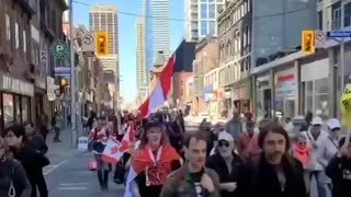 Freedom protest in Toronto Canada today 🇨🇦