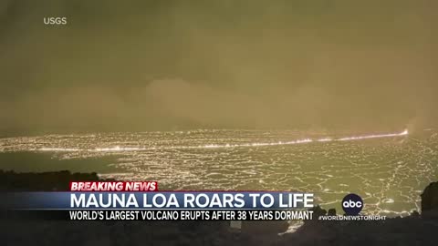 Mauna Loa volcano roars back to life