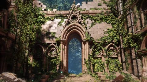 Fantasy castle ruins in UE5 | relaxing video | satisfying videos | naturer9