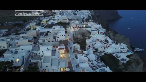Santorini Greece 4K Drone _Stunning Sunset_ Cinematic Drone Footage