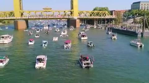 TRUMP BOAT FLOTILLA - OCT 17, 2020 OVER 1000 BOATS SACRAMENTO RIVER